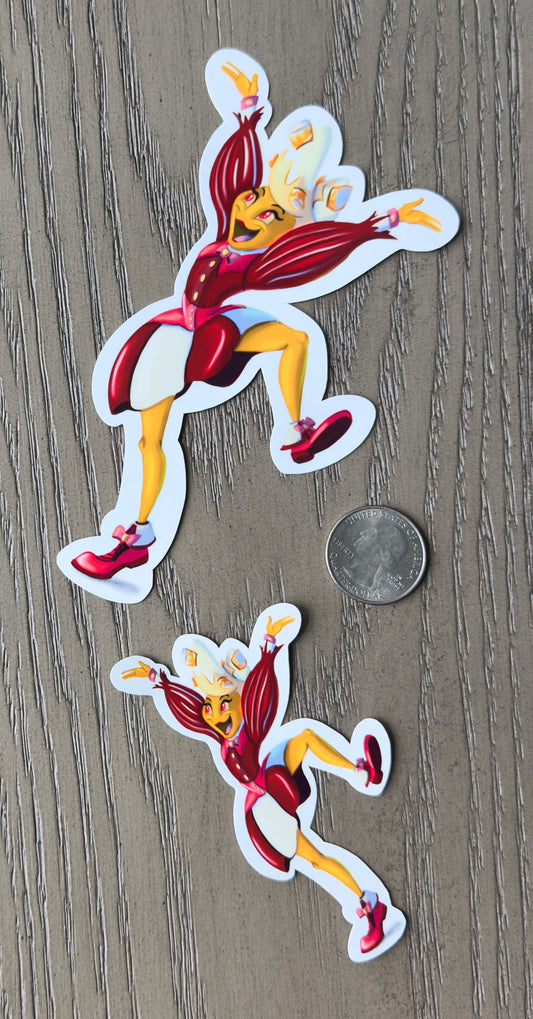 Popcorn Girl Sticker